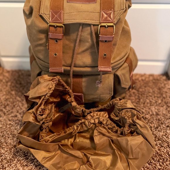 Koolertron Canvas DSLR Camera Backpack with Rain Cover and Inner Padding - Picture 9 of 11